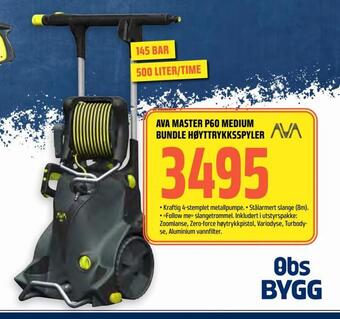 Coop Obs Ava master p60 medium bundle høyttrykksspyler tilbud
