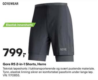 XXL Sport Gore r5 2-in-1 shorts, herre tilbud