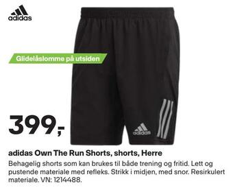XXL Sport Adidas own the run shorts, shorts, herre tilbud