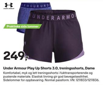 XXL Sport Under armour play up shorts 3,0, treningsshorts, dame tilbud