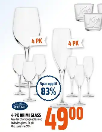 Coop Obs 4-pk brimi glass tilbud