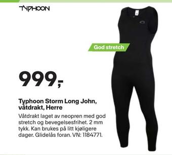 XXL Sport Typhoon storm long john, våtdrakt, herre tilbud