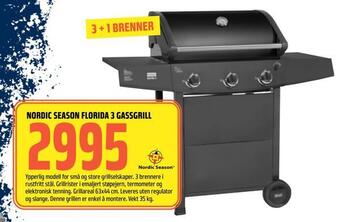 Coop Obs Nordic season florida 3 gassgrill tilbud