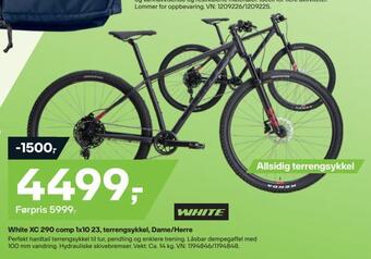 XXL Sport White xc 290 comp 1x10 23, terrengsykkel, dame/herre tilbud