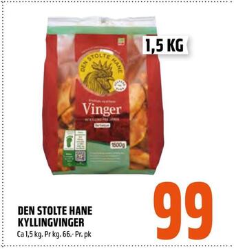 Coop Obs Den stolte hane kyllingvinger tilbud
