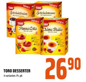 Coop Obs Toro desserter tilbud