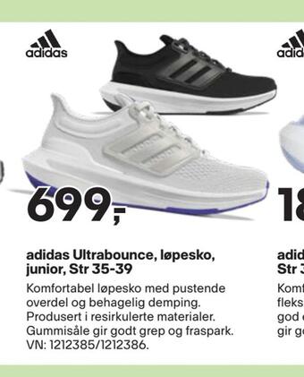 XXL Sport Adidas ultrabounce, løpesko, junior, str 35-39 tilbud