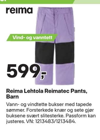 XXL Sport Reima lehtola reimatec pants, barn tilbud