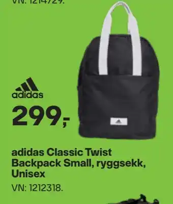 XXL Sport Adidas classic twist backpack small, ryggsekk, unisex tilbud