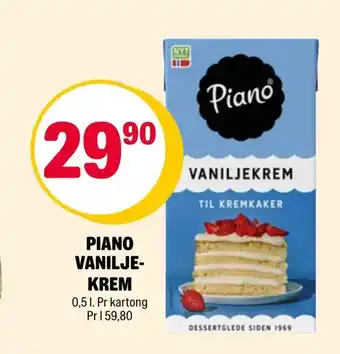 Coop Extra Piano vaniljekrem tilbud