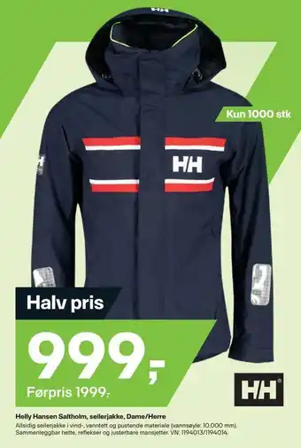 XXL Sport Helly hansen saltholm, seilerjakke, dame/herre tilbud