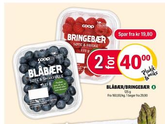 Coop Extra Blåbær/bringebær tilbud