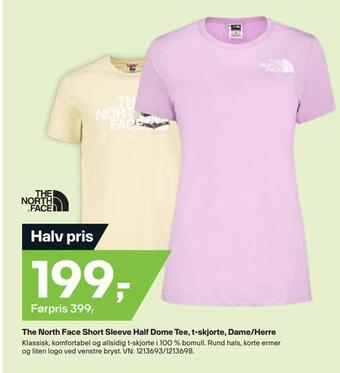 XXL Sport The north face short sleeve half dome tee, t-skjorte, dame/herre tilbud