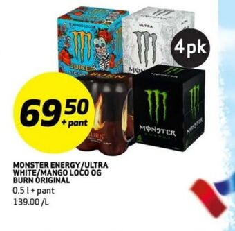 Bunnpris Monster energy energidrikk tilbud