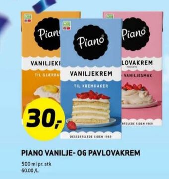 Bunnpris Piano kakekrem tilbud