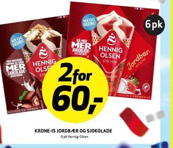 Bunnpris Hennig-olsen isvafler tilbud