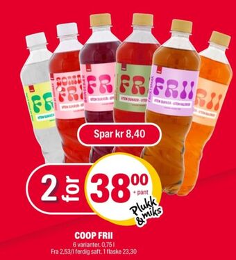 Coop Extra Frii saft tilbud