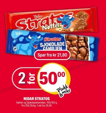 Coop Extra Stratos sjokoladeplate tilbud