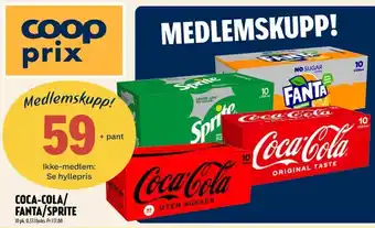 Coop Prix Fanta zero brus tilbud
