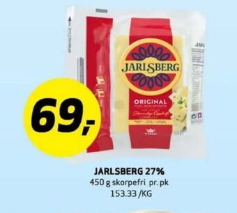Bunnpris Jarlsberg skæreost tilbud