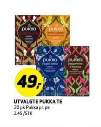 Bunnpris Pukka te tilbud