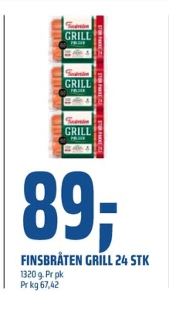 Coop Obs Finsbråten grillpølser tilbud