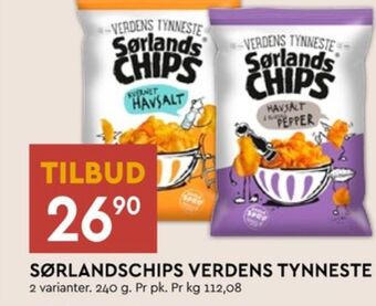 Coop Mega Sørlandschips chips tilbud