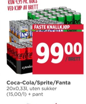 Meny Coca-cola zero brus tilbud