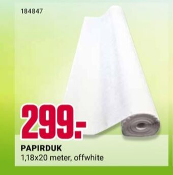 Europris Ukjent papirduk tilbud