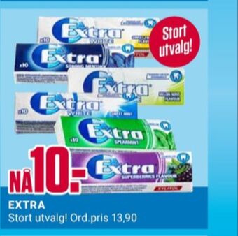 Europris Extra tyggegummi tilbud