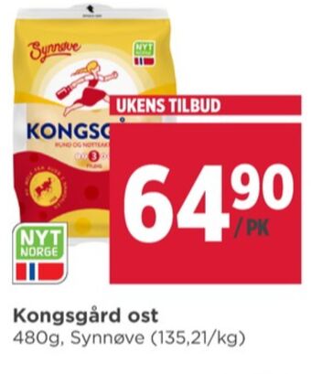 Meny Kongsgård ost tilbud