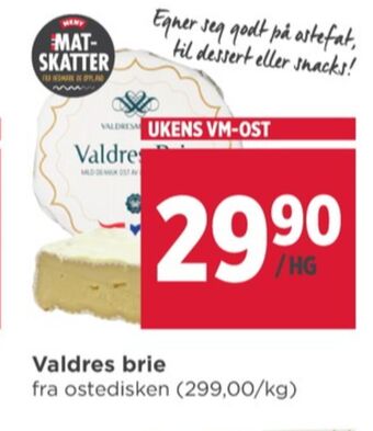 Meny Valdres brie tilbud