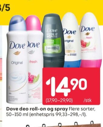 Rusta Dove roll-on tilbud