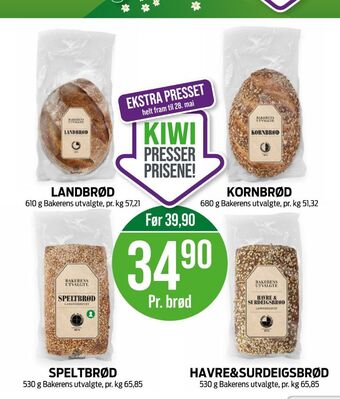 Kiwi Bakehuset brød tilbud
