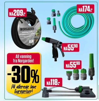 Europris Norgarden hageslange tilbud