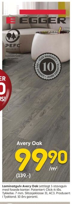 Rusta Egger laminatgulv tilbud