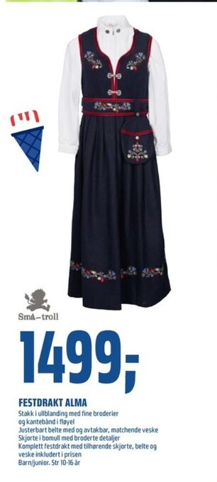 Coop Obs Småtroll festdrakt tilbud