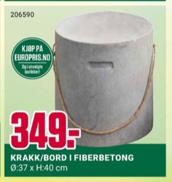 Europris Ukjent hagebord tilbud