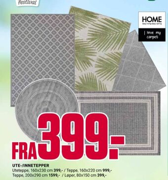 Europris Home teppe tilbud