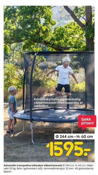 Rusta Adrenalin advanced trampoline tilbud
