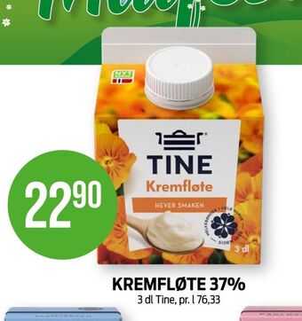 Kiwi Tine kremfløte tilbud