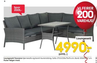 Rusta Ukjent loungesett tilbud