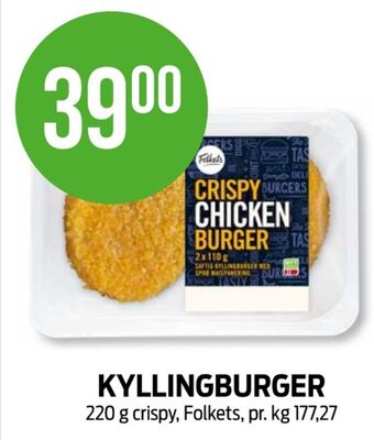 Kiwi Folkets kyllingburger tilbud
