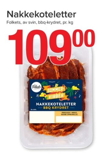 Eurospar Folkets nakkekoteletter tilbud