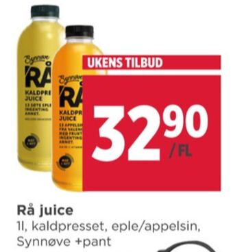 Meny Rå juice tilbud