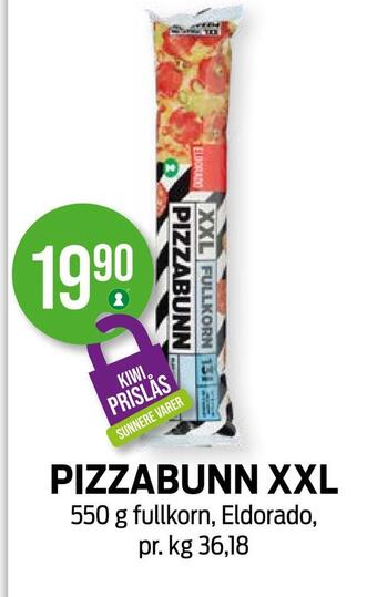 Kiwi Pizzabunn xxl tilbud