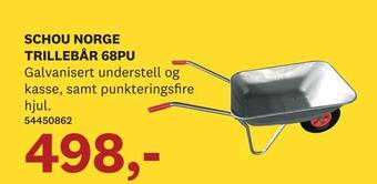 Bygger'n Schou norge trillebår 68pu tilbud
