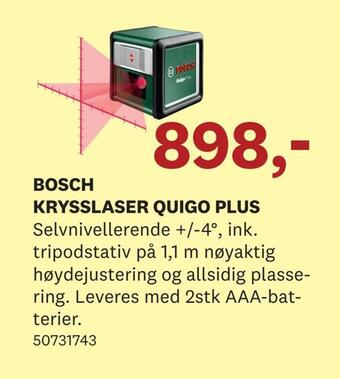 Bygger'n Bosch krysslaser quigo plus tilbud