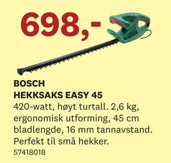 Bygger'n Bosch hekksaks easy 45 tilbud