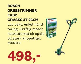 Bygger'n Bosch gresstrimmer easy grasscut 26cm tilbud